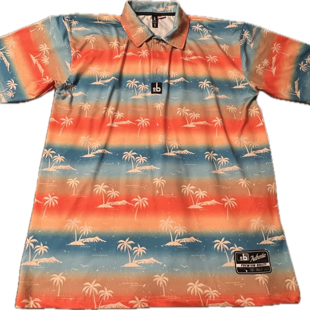 oB Golf Polo Floral Print Men’s Medium check the sizes, fits more like Large
